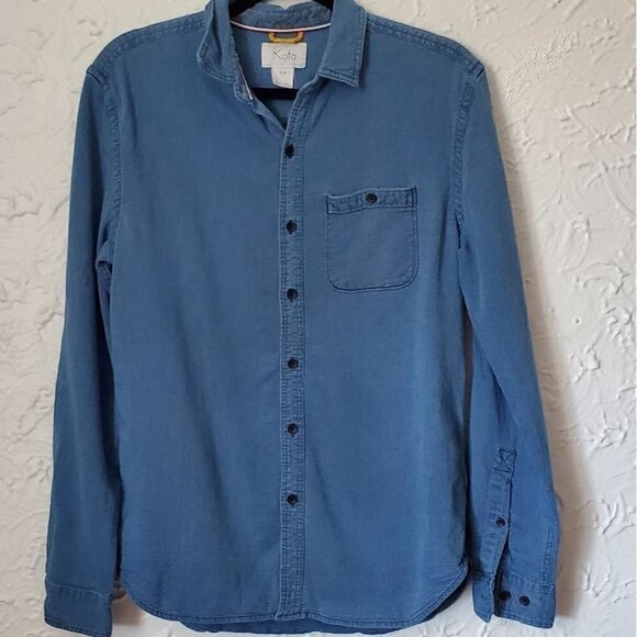 UO Urban Outfitters Koto Doby Button Down Long Sleeve Shirt - Picture 9 of 12